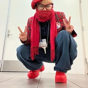 ❌SOLD❌ Cherry Rec League Platform Sneakers